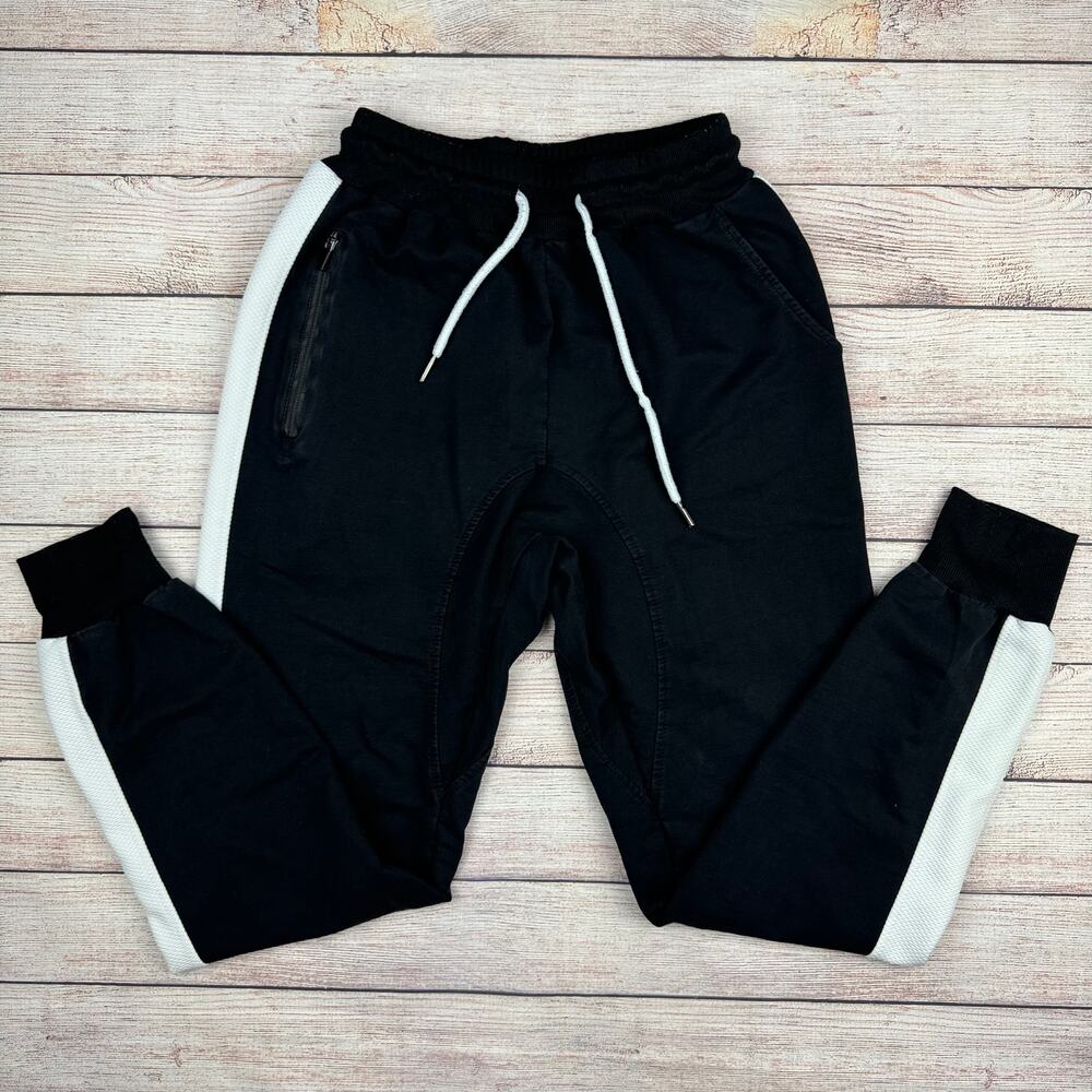 GYM Black White Jogger Sweatpants